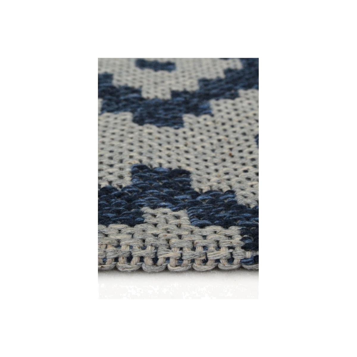 Navy Moroccan Recycled Cotton Flatweave Rug - Regen - Blue / 180cm – image 1