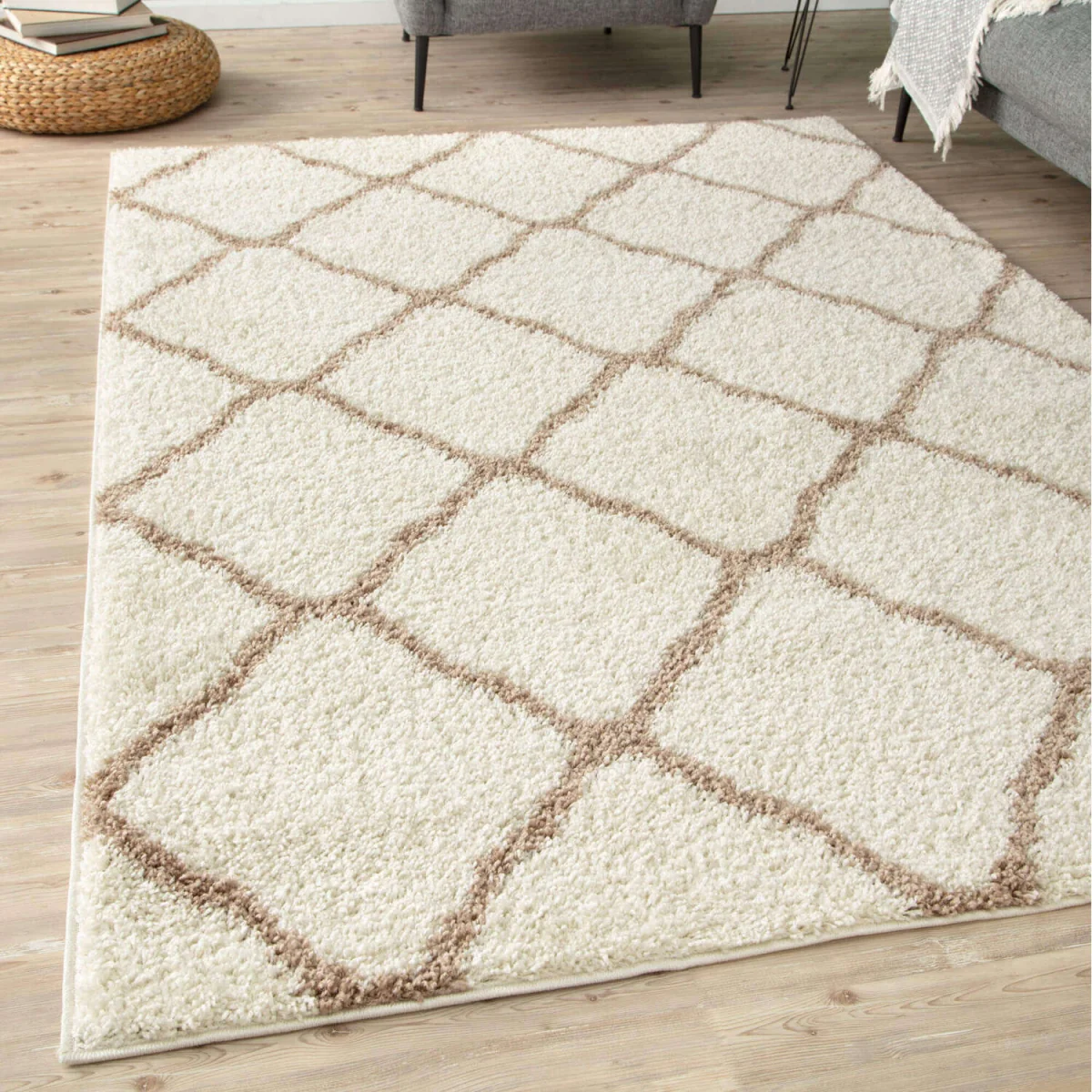 Myshaggy Moroccan Design Rug - Black / 240x340cm - White – image 2