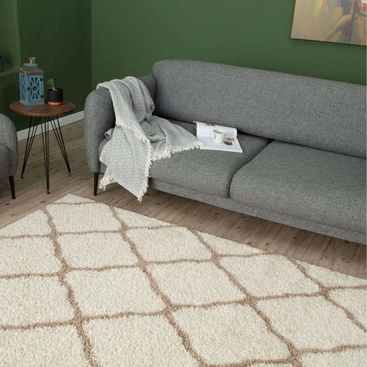 Myshaggy Moroccan Design Rug - Black / 240x340cm - White – image 7