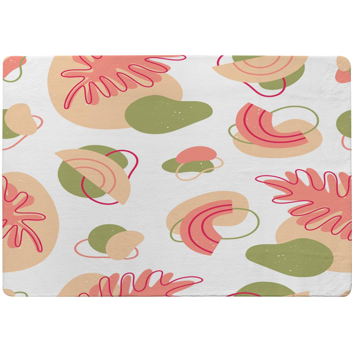 Botanical Elements With Line Art Designer Rug - Pink / 230cm – image 2
