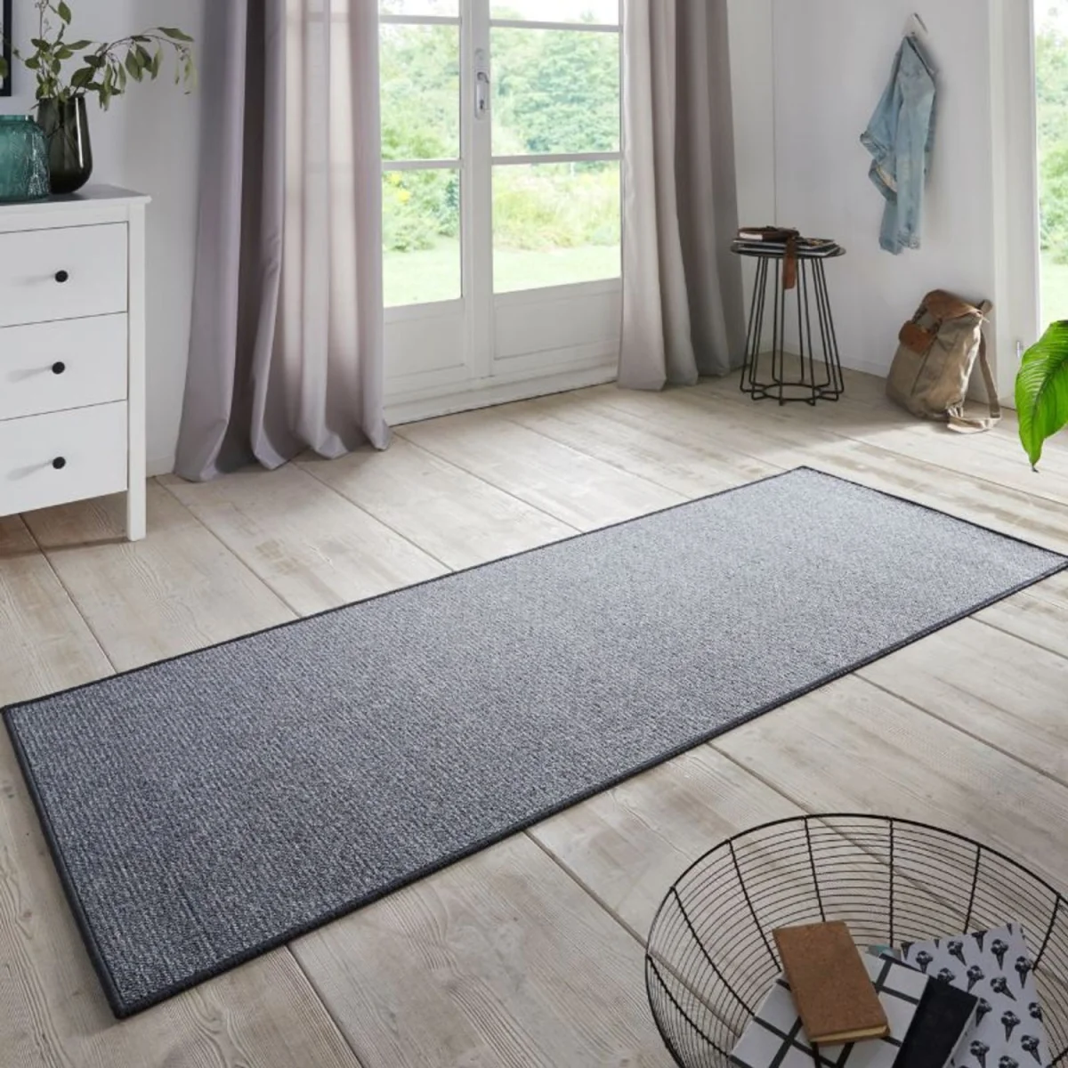 Hanse Home Loop Non Slip Easy Care Polypropylene Plain Runner Rug Grey - Grey / 150.0cm / 80.0cm – image 2