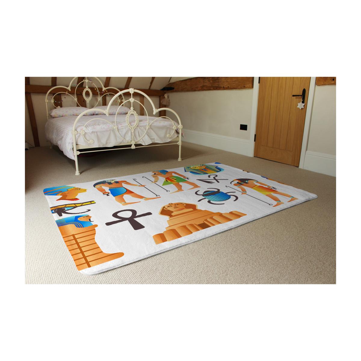 Egyptian Mythological Signs Rug - Orange / 230cm – image 1
