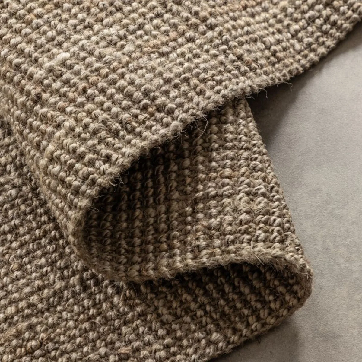 Handwoven Jute Plain Rug - Brown / 170 x 120cm - Brown / 280.0cm – image 3