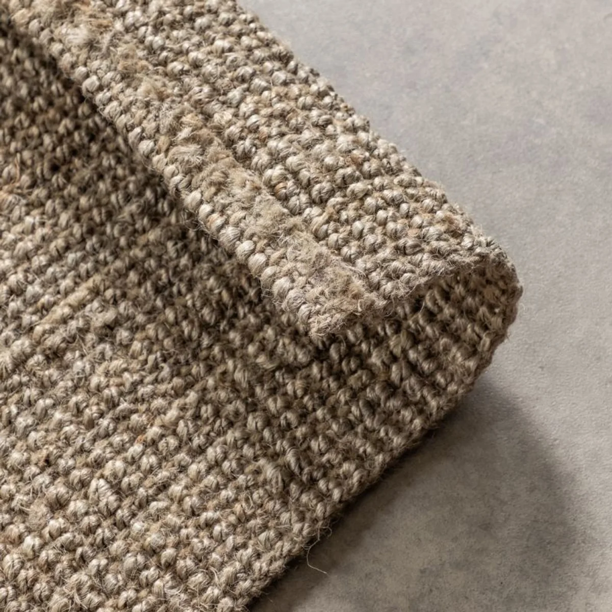 Handwoven Jute Plain Rug - Brown / 170 x 120cm - Brown / 280.0cm – image 4
