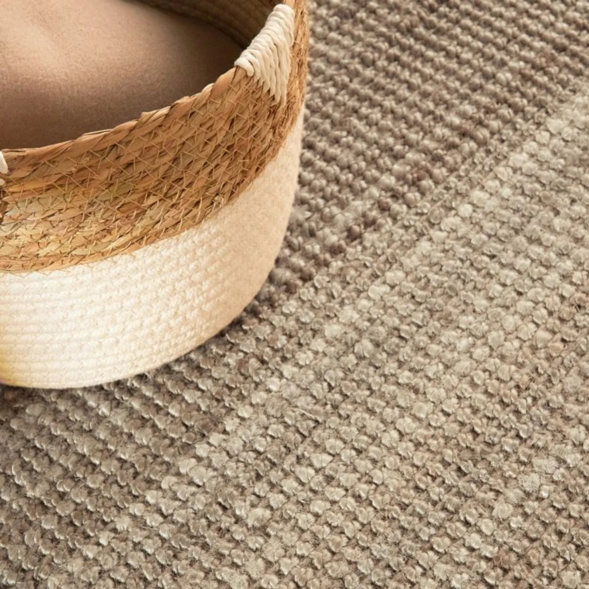 Handwoven Jute Plain Rug - Brown / 170 x 120cm - Brown / 280.0cm – image 5
