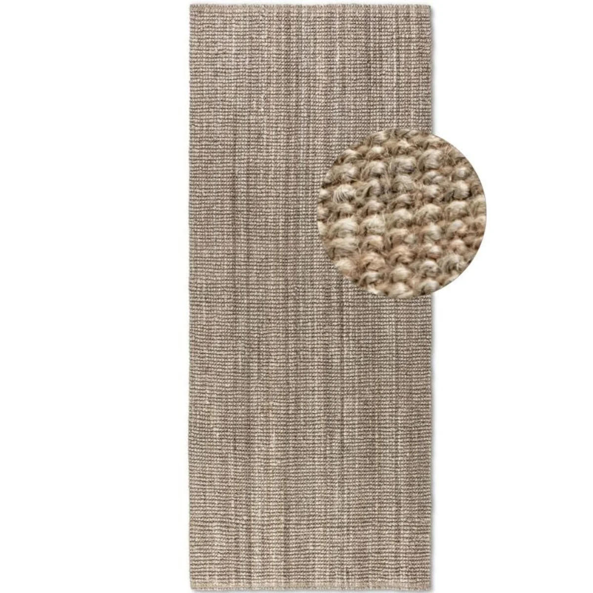 Handwoven Jute Plain Rug - Brown / 170 x 120cm - Brown / 280.0cm – image 7