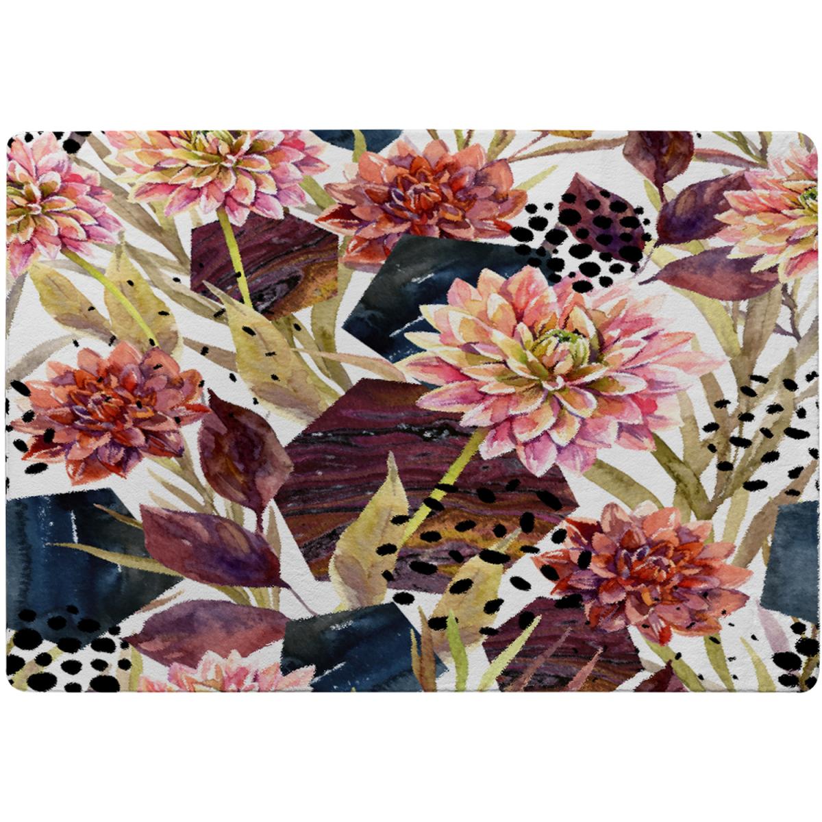 Autumn Watercolor Floral Arrangement Rug - Pink / 230cm – image 2