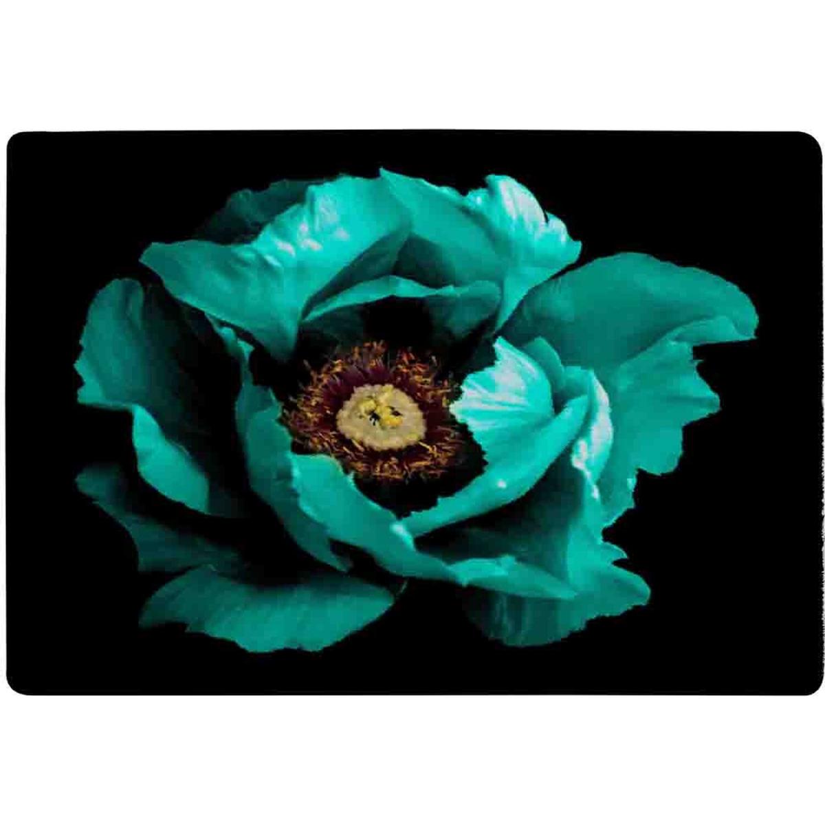 Cyan Peony Flower Rug - Green / 230cm – image 2