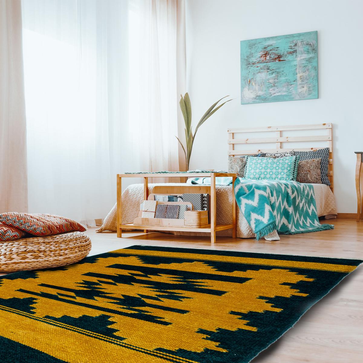 Inca artcolour rug - Yellow – image 2