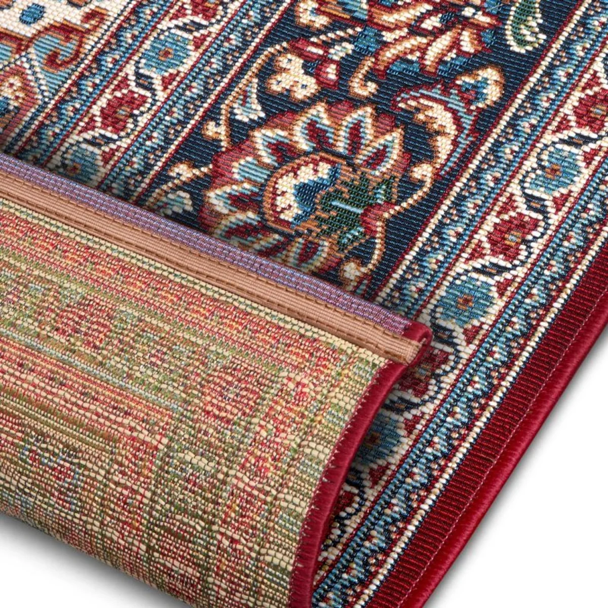 Vintage Indoor & Outdoor Rug Grey & Blue - Red / 165.0cm – image 3