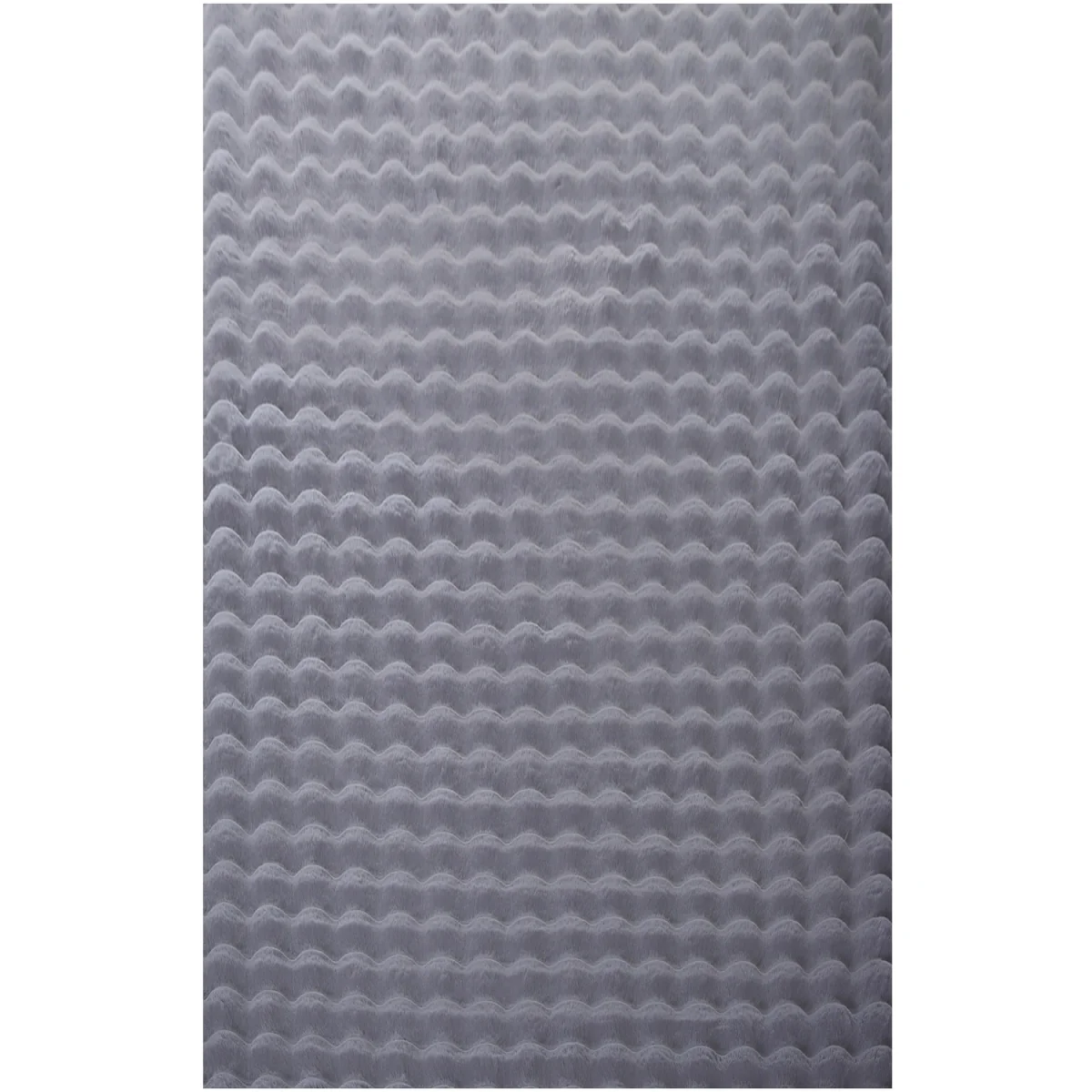 Orbie Washable Low Pile Super Soft Living Room Area Rug Machine Carved Ridge-Furrow Design - Anthracite / 200cm / 60cm – image 4