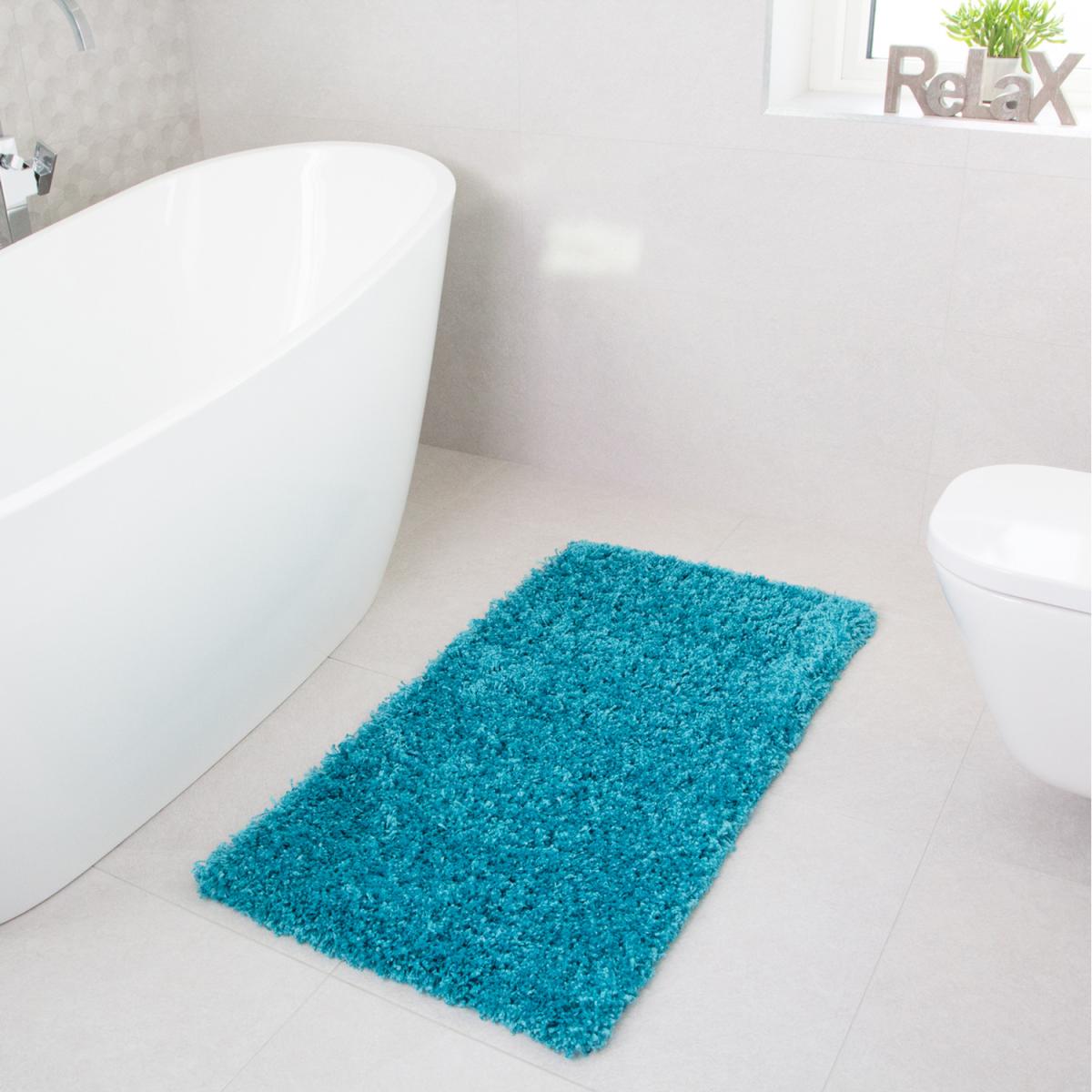 Soft Value Teal Blue Shaggy Area Rug - Teal Blue / 135 x 135cm – image 2