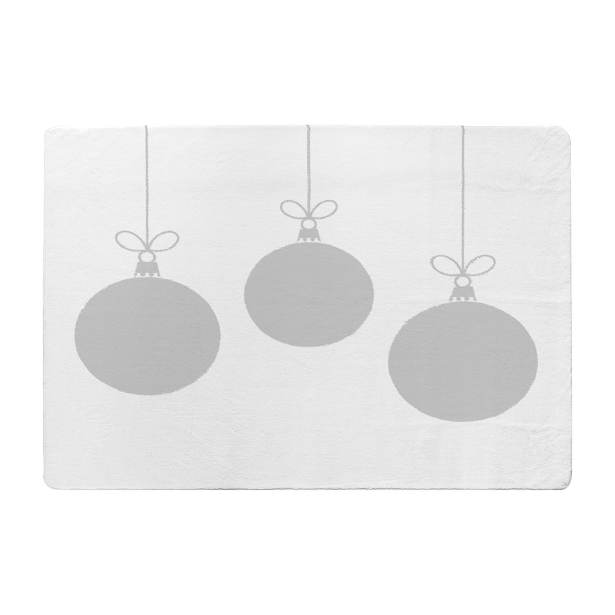 Three Hanging Christmas Baubles Style Rug - white / 230cm – image 1