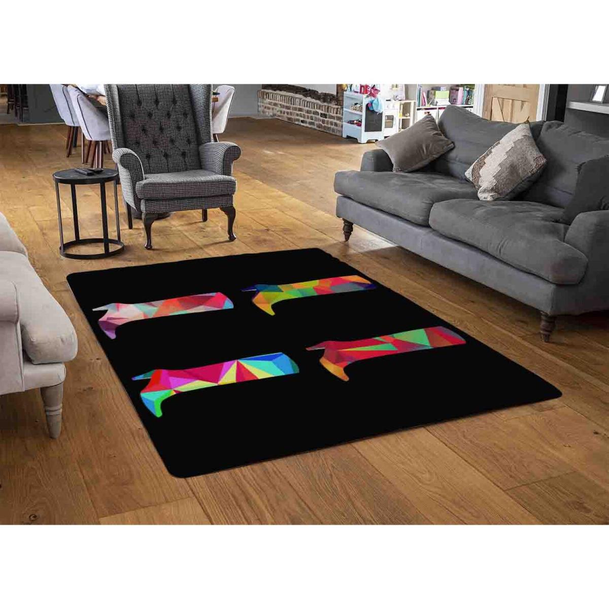 Geometric Boots Rug - Black / 110cm – image 2