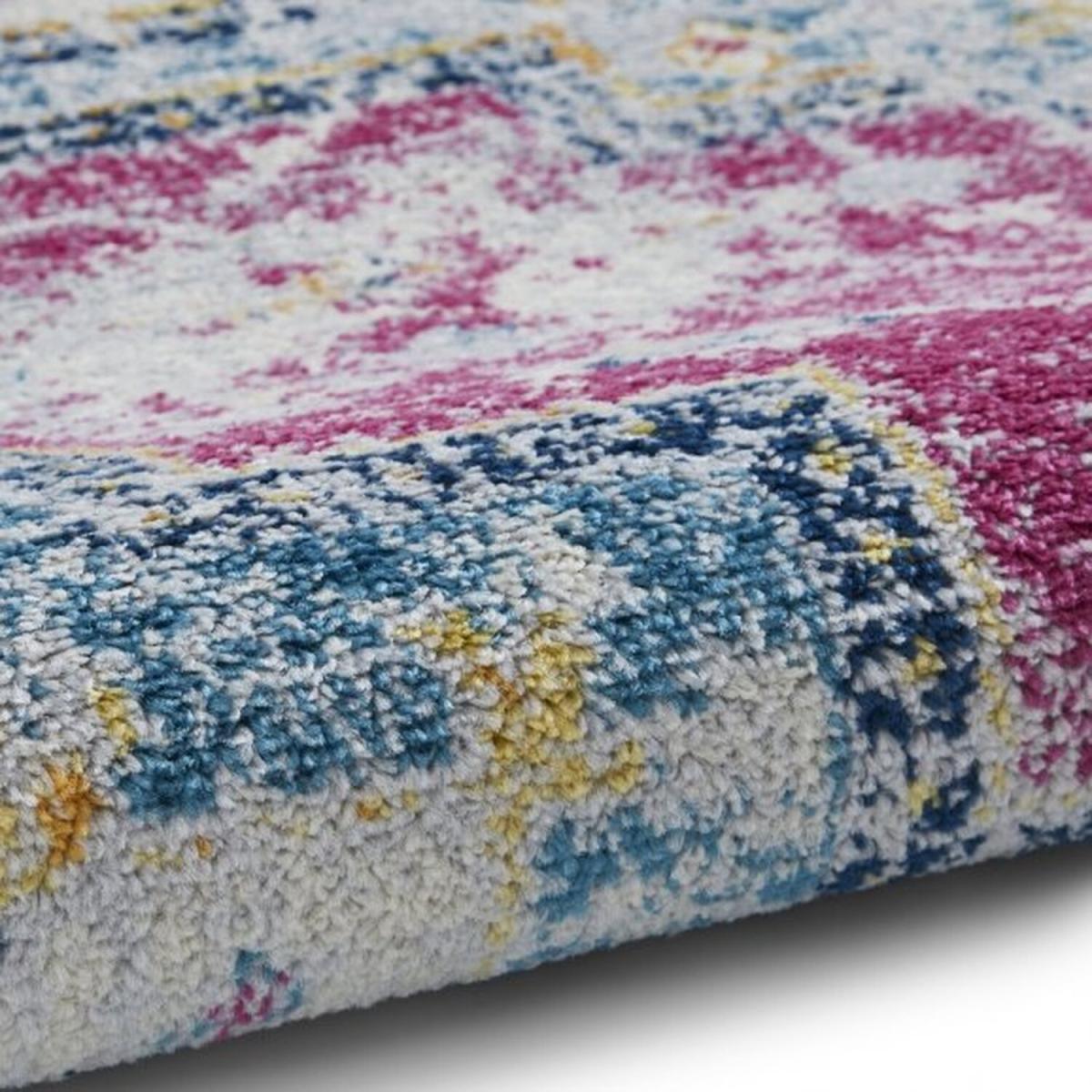 Kansas Traditional Stain Resistant Rug - FuschiaBlue - Pink / 160cm – image 2