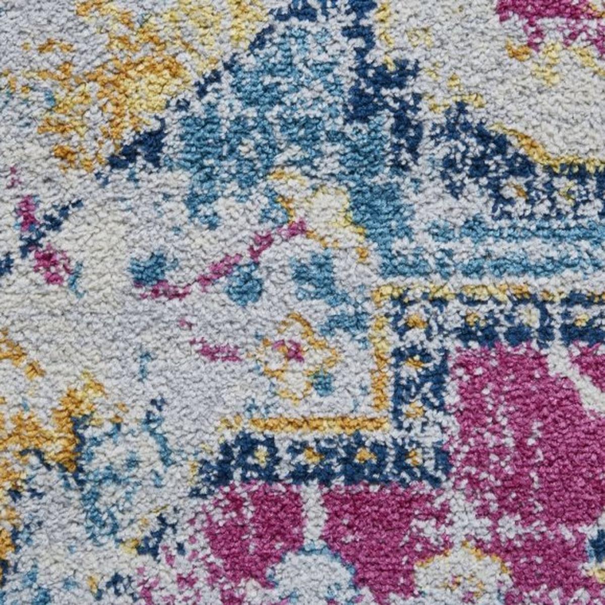 Kansas Traditional Stain Resistant Rug - FuschiaBlue - Pink / 160cm – image 3