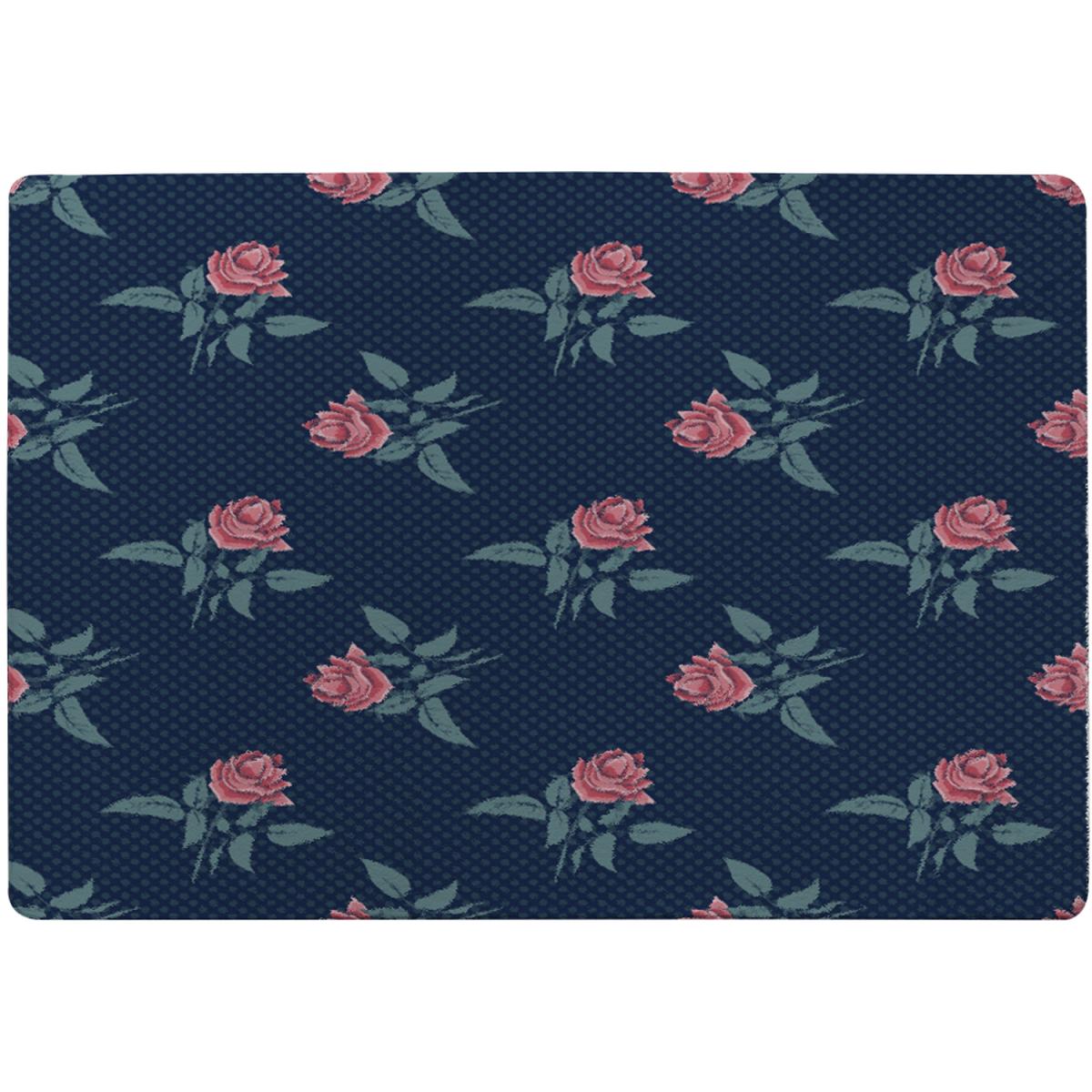 Roses Spots Print Rug - Blue / 230cm – image 2
