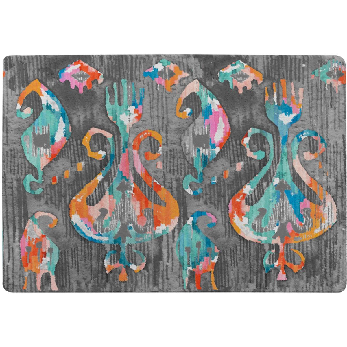 Trendy Tribal Pattern In Watercolour Style Rug - Blue / 230cm – image 2