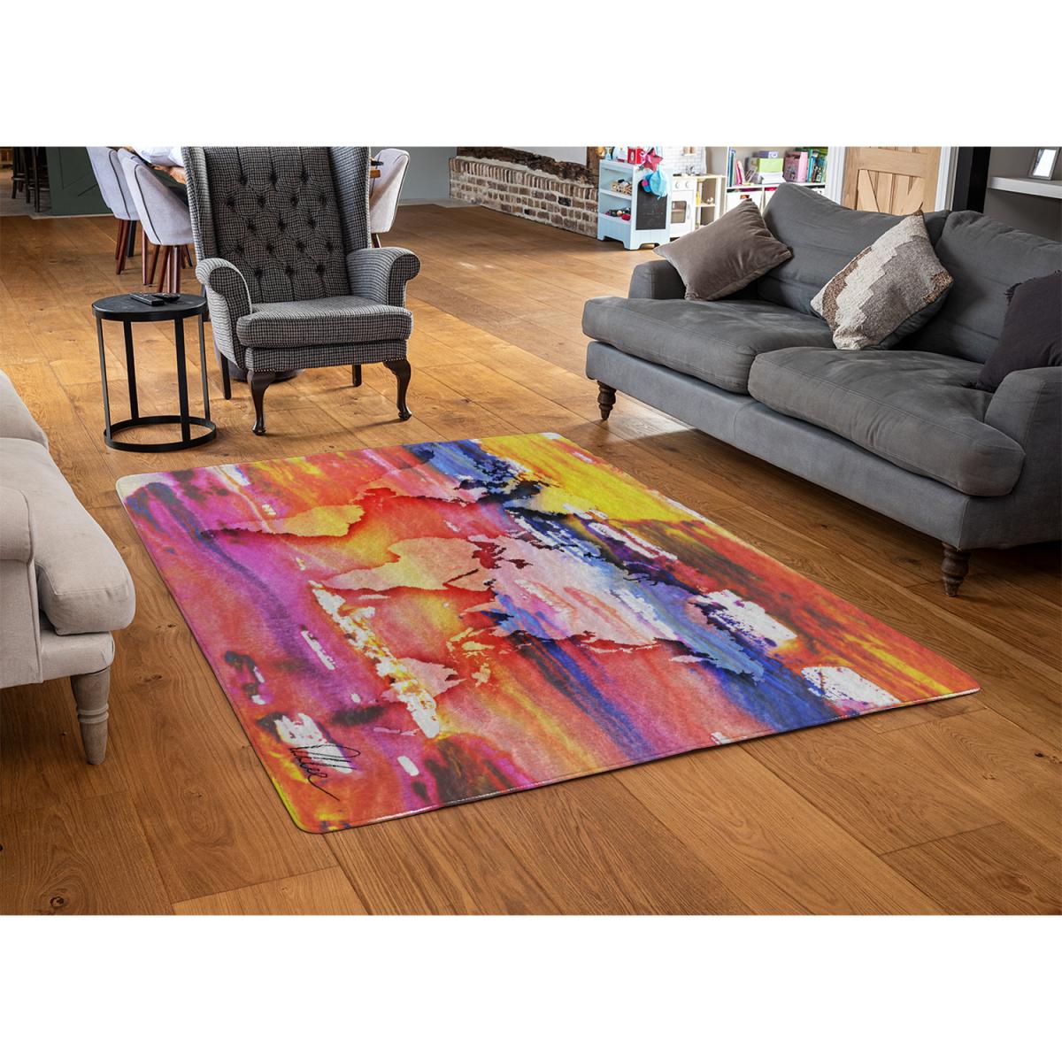 Painty Map Rug - Red / 230cm – image 3