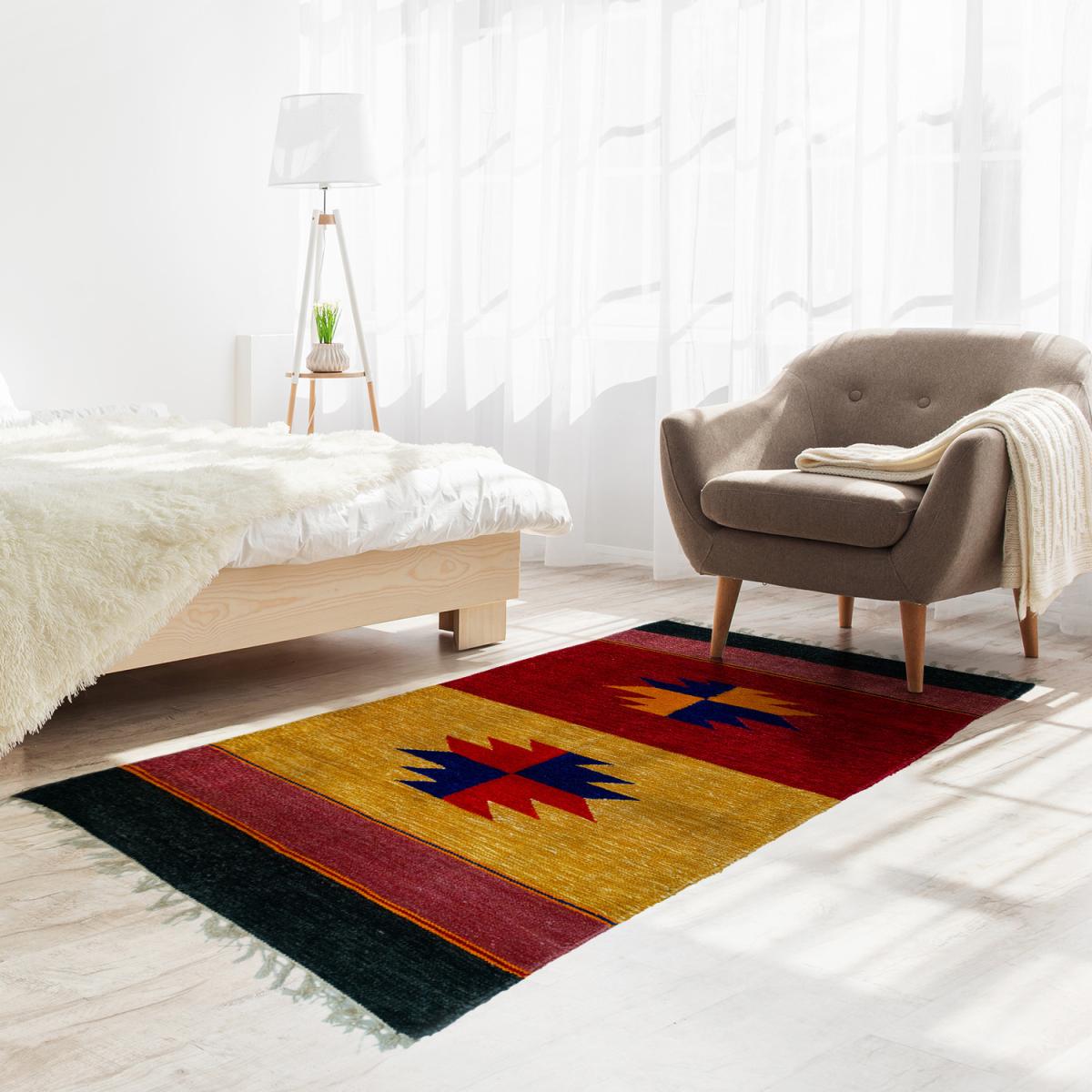 Bright tribal Colour Rug - Red – image 2