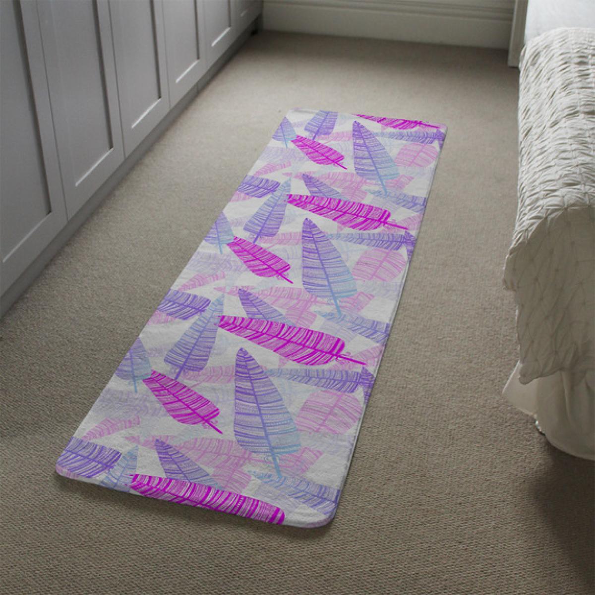 Purple Feathers Runner Rug - Purple – image 1