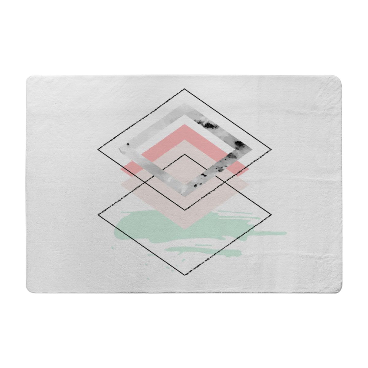 Geometric Overlays Rug - White / 110cm – image 1