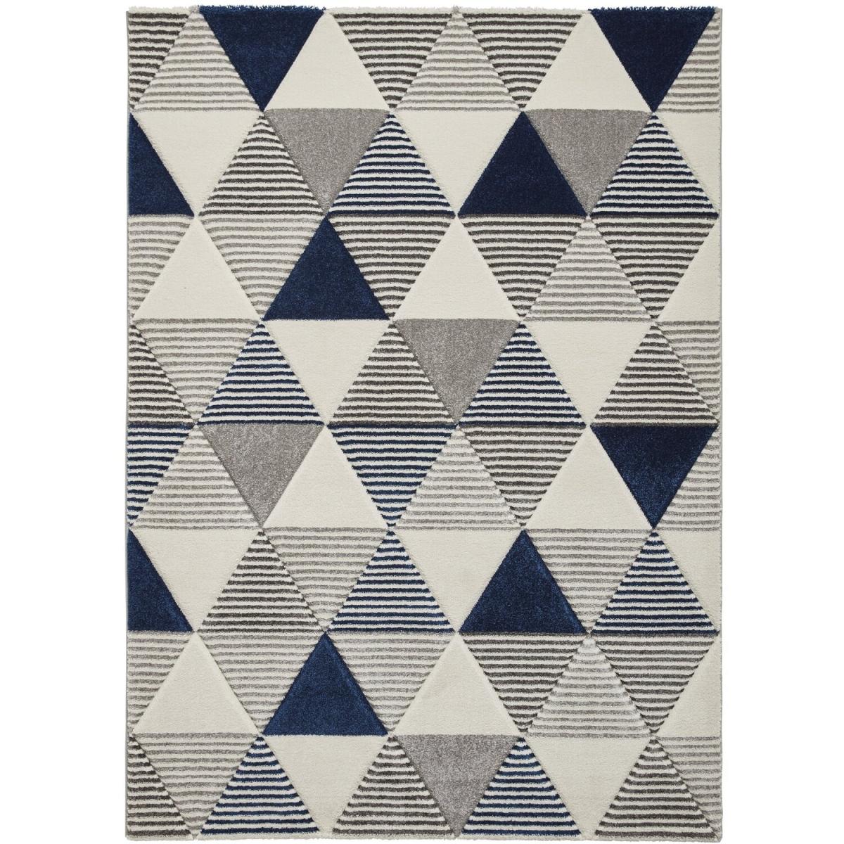 Brooklyn BRK15 GreyNavy Rug - Grey/Navy / 220cm – image 3