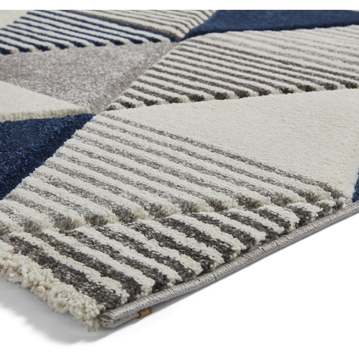 Brooklyn BRK15 GreyNavy Rug - Grey/Navy / 220cm – image 7
