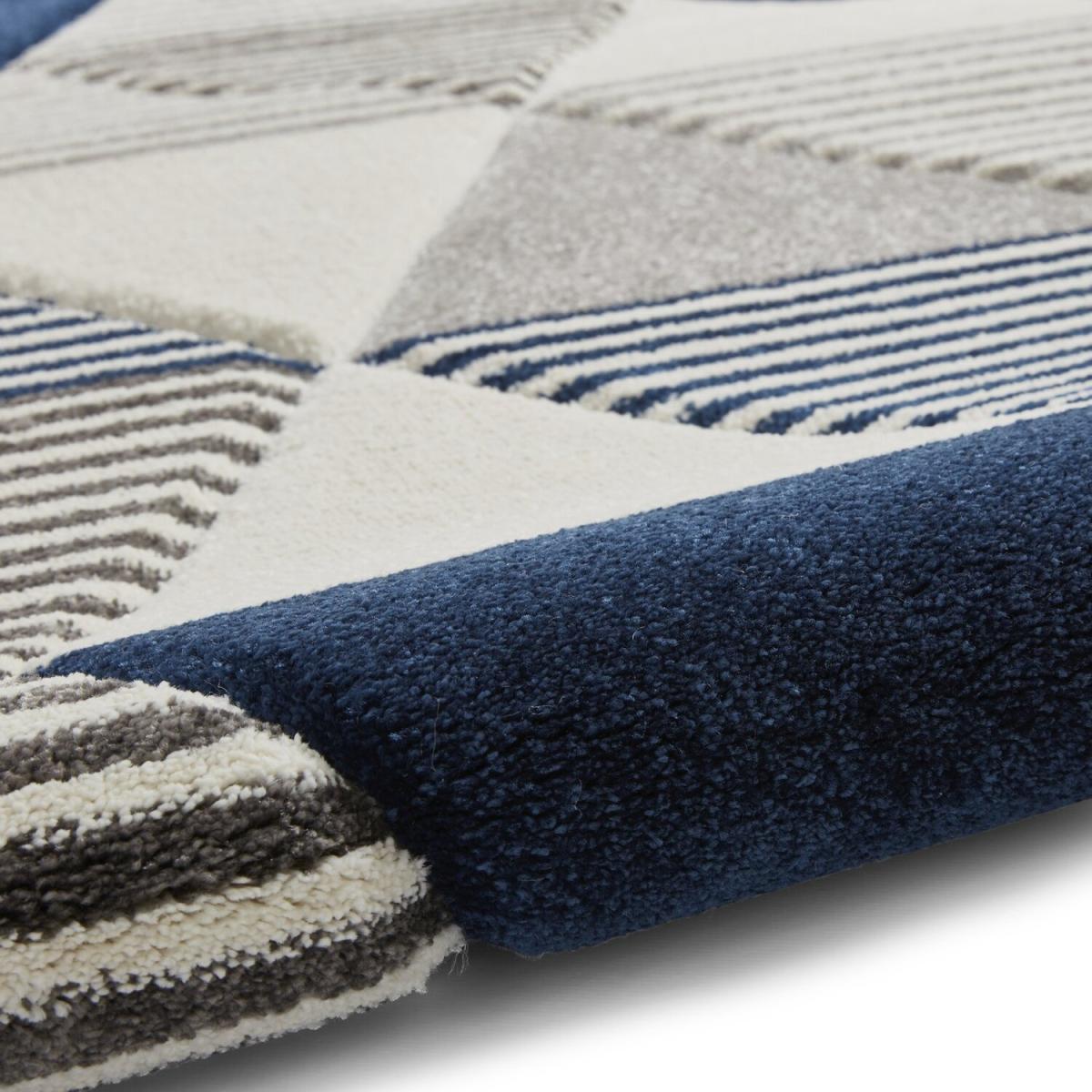 Brooklyn BRK15 GreyNavy Rug - Grey/Navy / 220cm – image 9