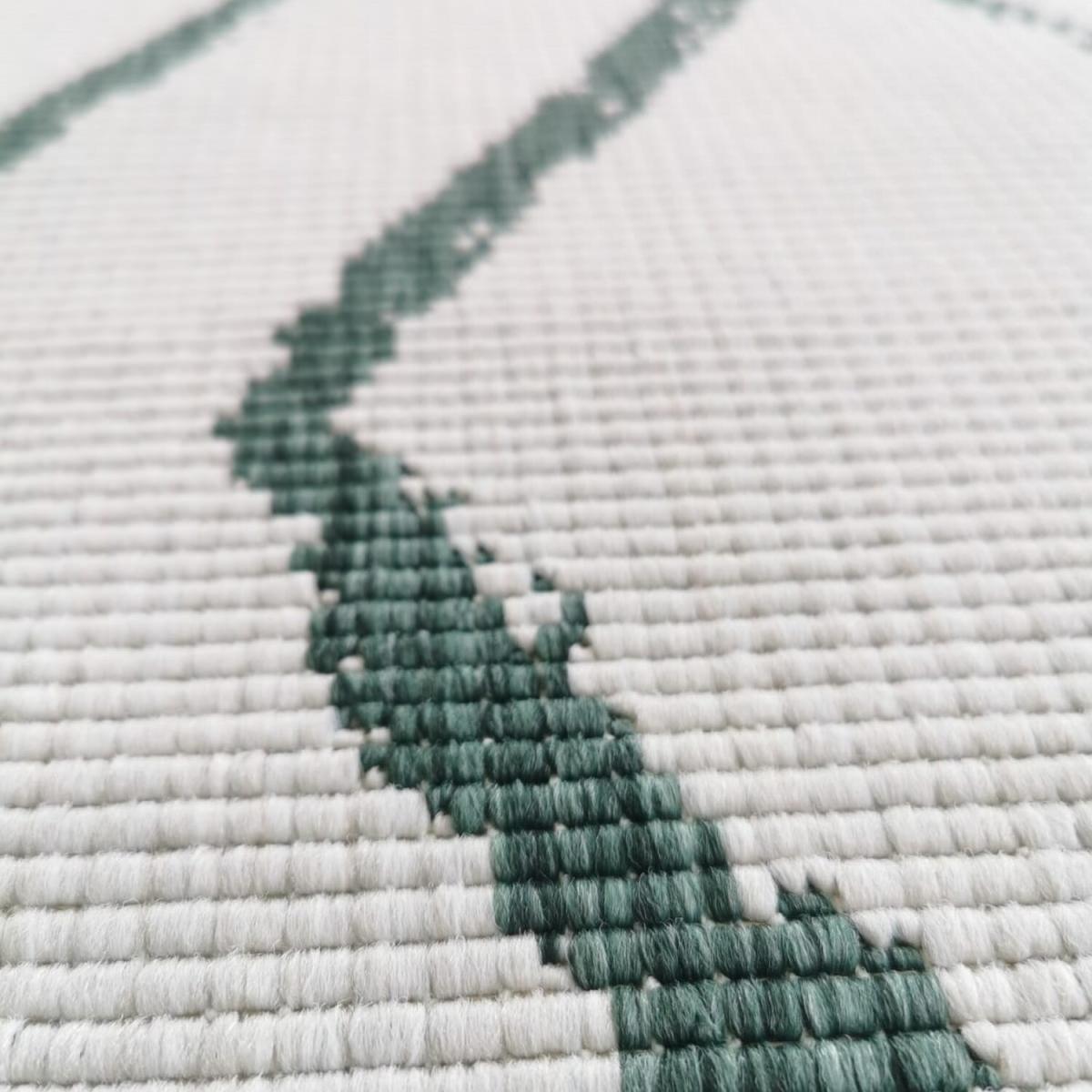 Green and Ivory Reversible Trellis Outdoor Rug - Capri - Green / 200cm / 3kg – image 4