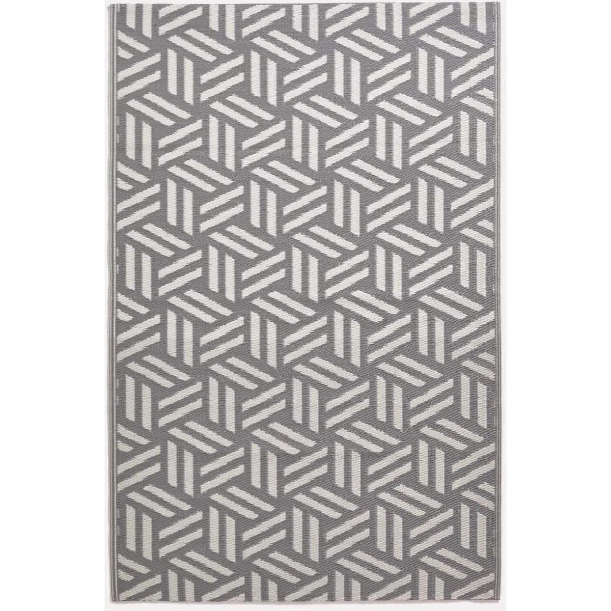 Homescapes Outdoor Rug Luxury Waterproof Reversible, Grey Luna Geometric - Grey / 300cm – image 5