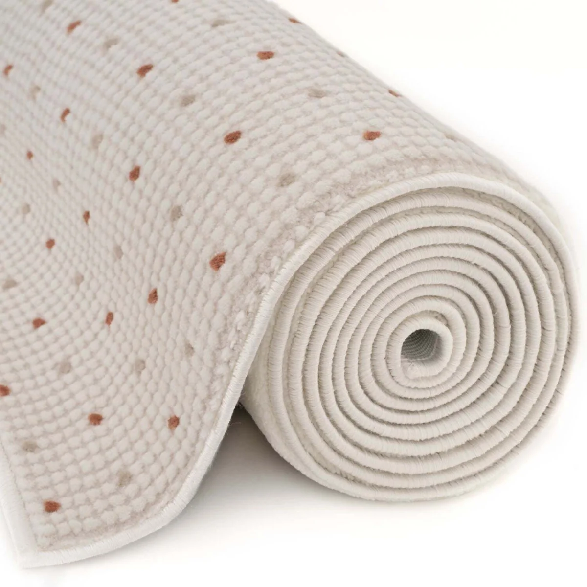 The Rugs Carmel Dots Textured Rug - Cream-Terra – image 2