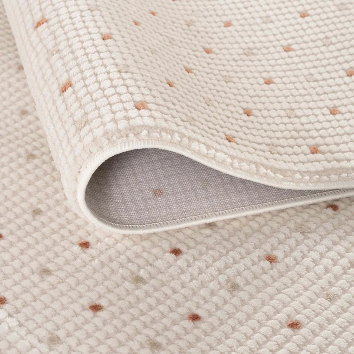 The Rugs Carmel Dots Textured Rug - Cream-Terra – image 4