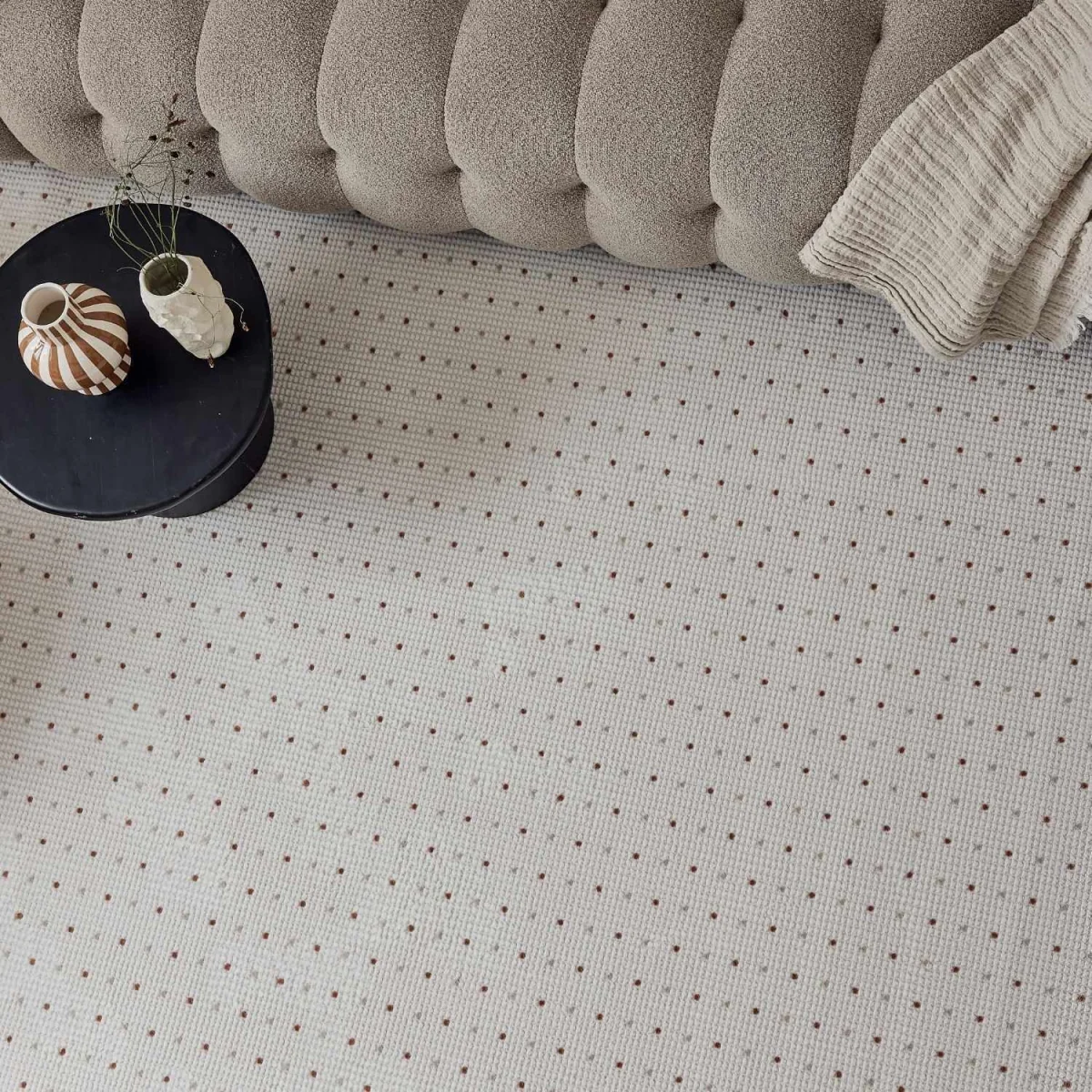 The Rugs Carmel Dots Textured Rug - Cream-Terra – image 6