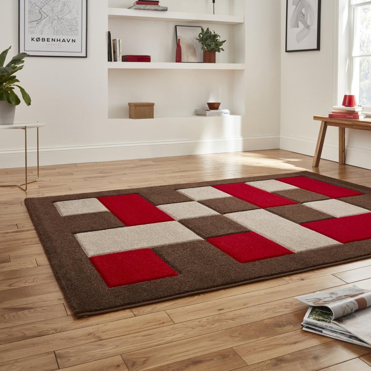 Brooklyn BRK04 BrownRed Rug - Brown/Red / 120cm – image 2