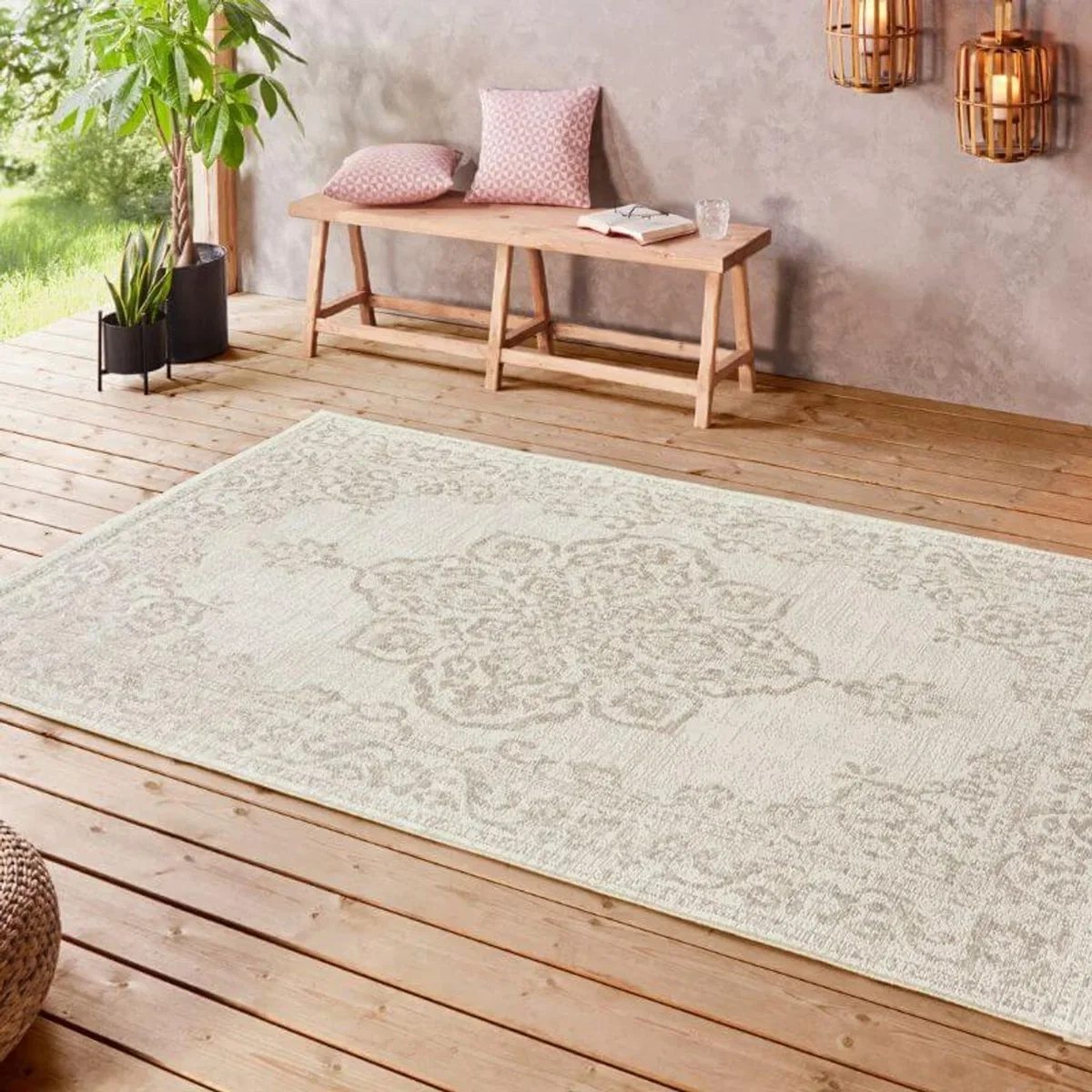 Tilos Vintage Indoor & Outdoor Rug Grey - Cream / 230.0cm – image 9