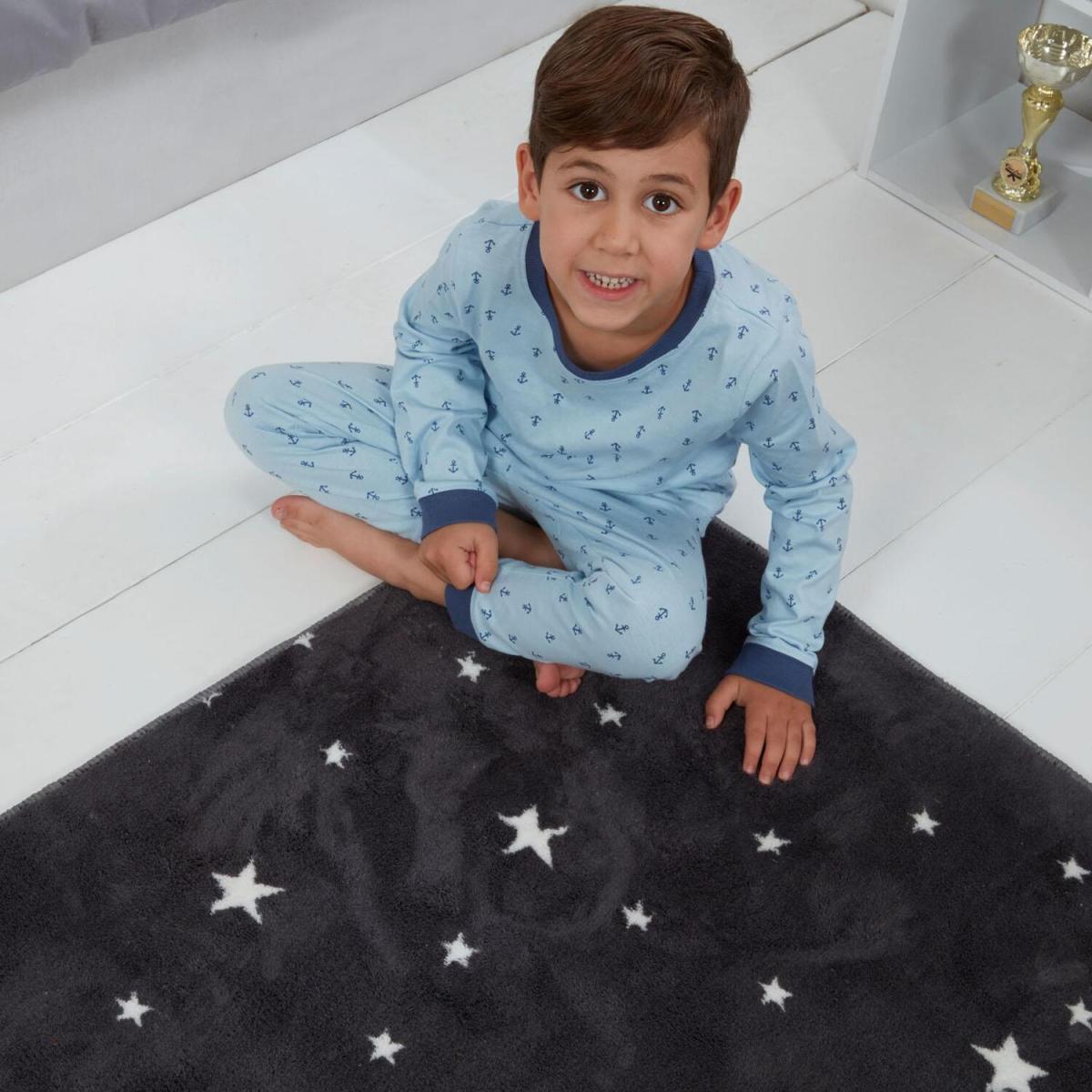 Dreamscene Star Print Rug Anti-SlipSkid Non-Shed - Charcoal Grey – image 2