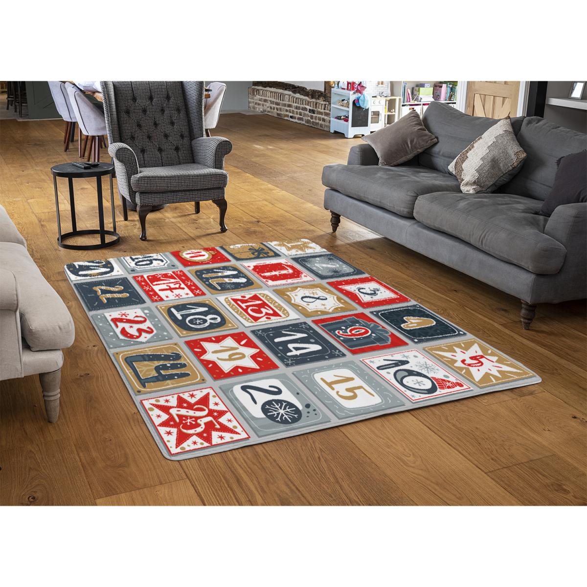 December Advent Calendar Style Rug - red / 230cm – image 2