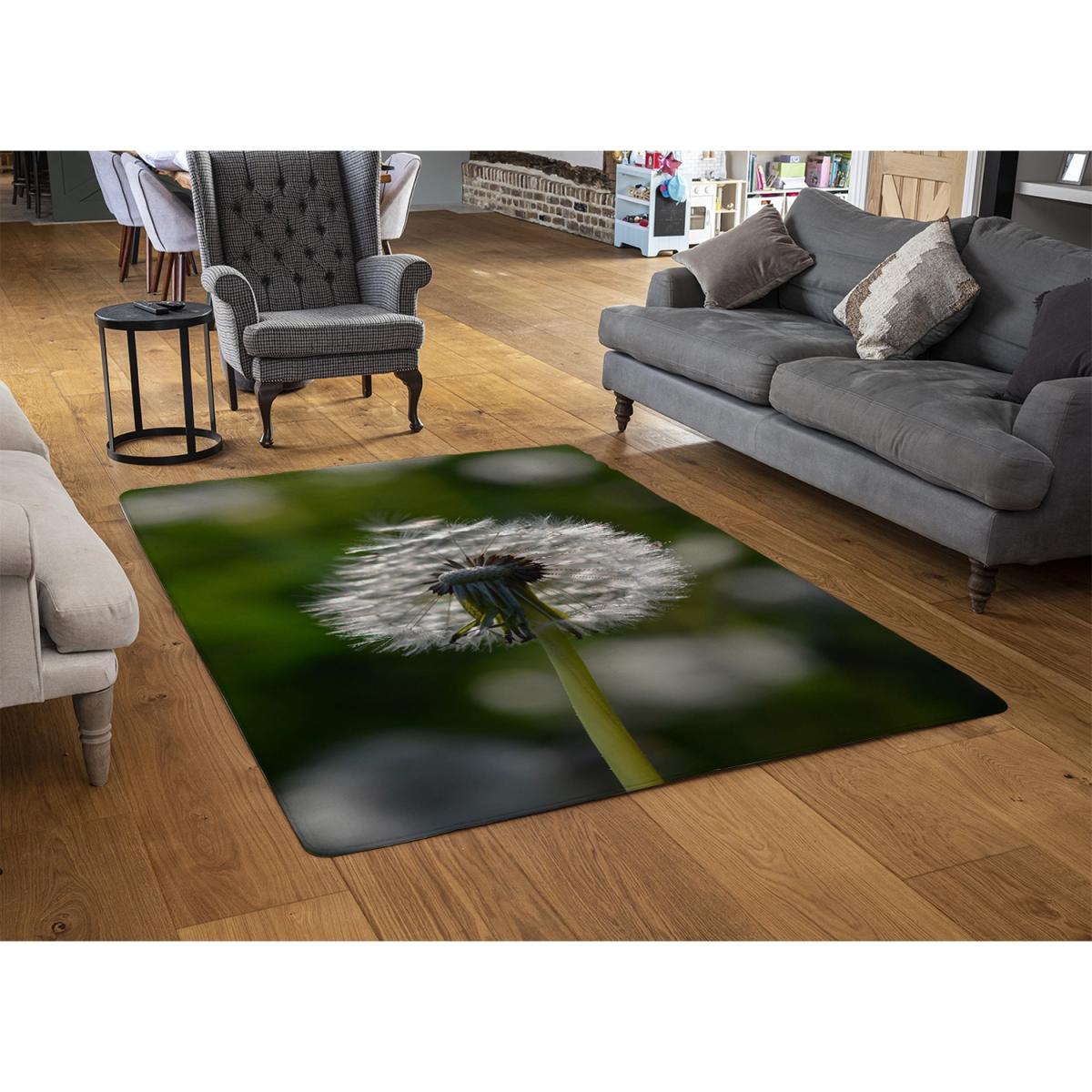 Fluffy Flower Designer Rug - Green / 200cm – image 2