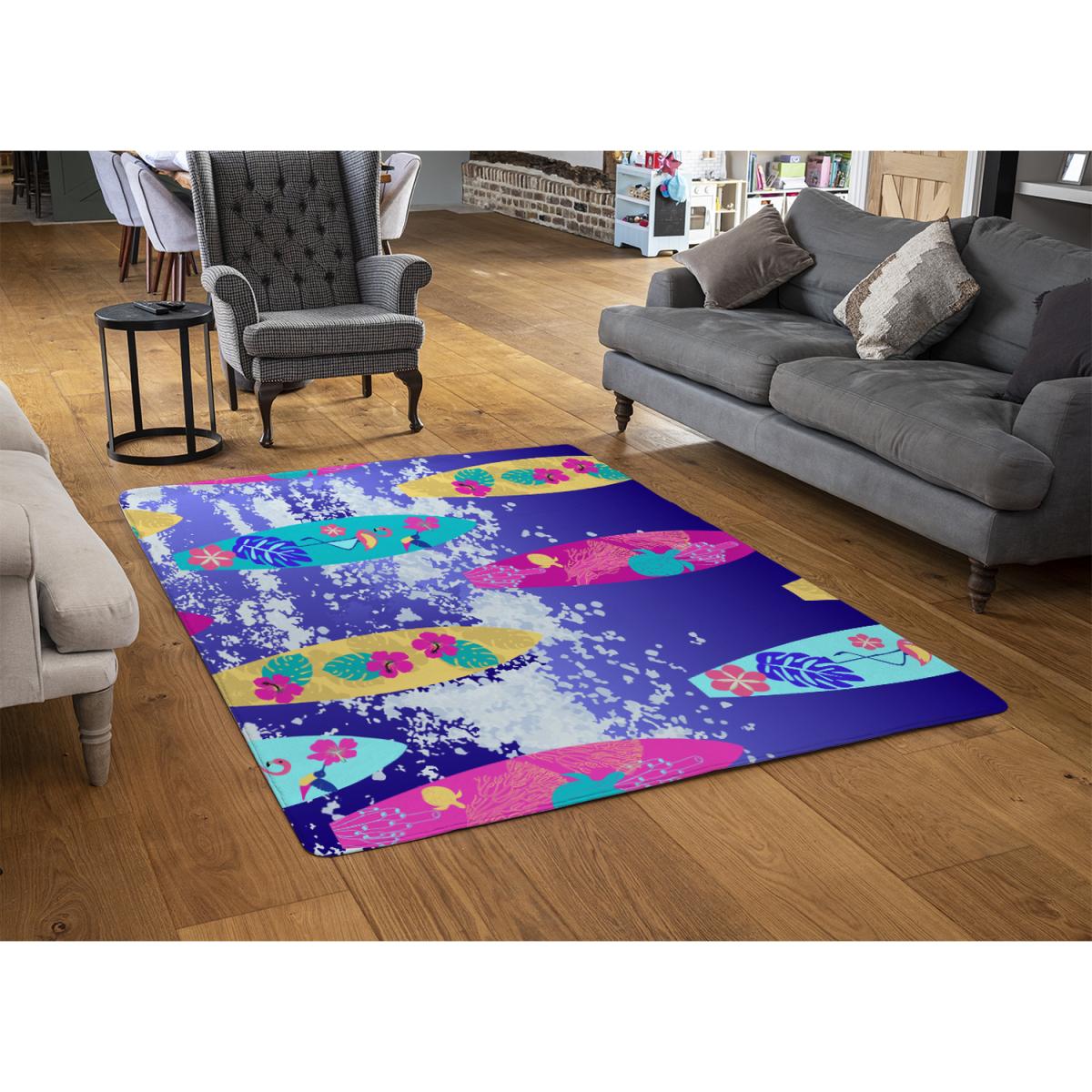Tropical Surf Rug - Blue / 110cm – image 2