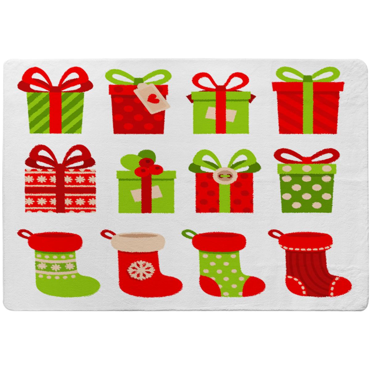 Stylish Set Of Gifts Style Rug - red / 230cm