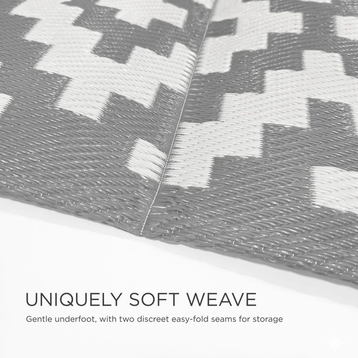 Homescapes Outdoor Rug Luxury Waterproof Reversible Recycled, Grey Zoe Geometric - Grey / 300in – image 11