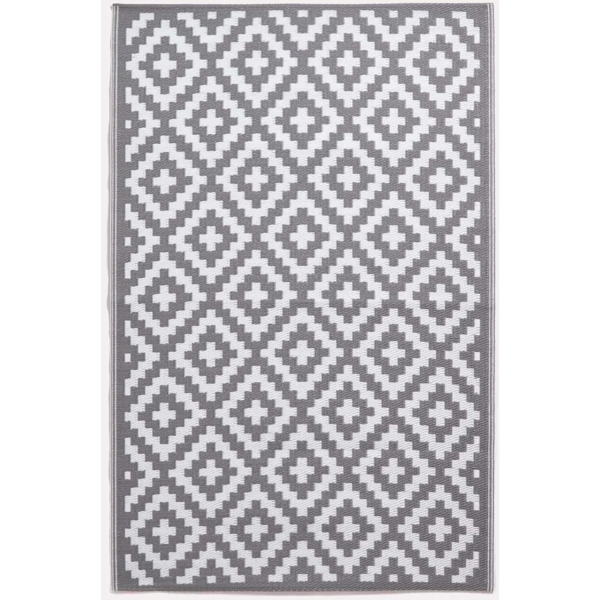 Homescapes Outdoor Rug Luxury Waterproof Reversible Recycled, Grey Zoe Geometric - Grey / 300in – image 14