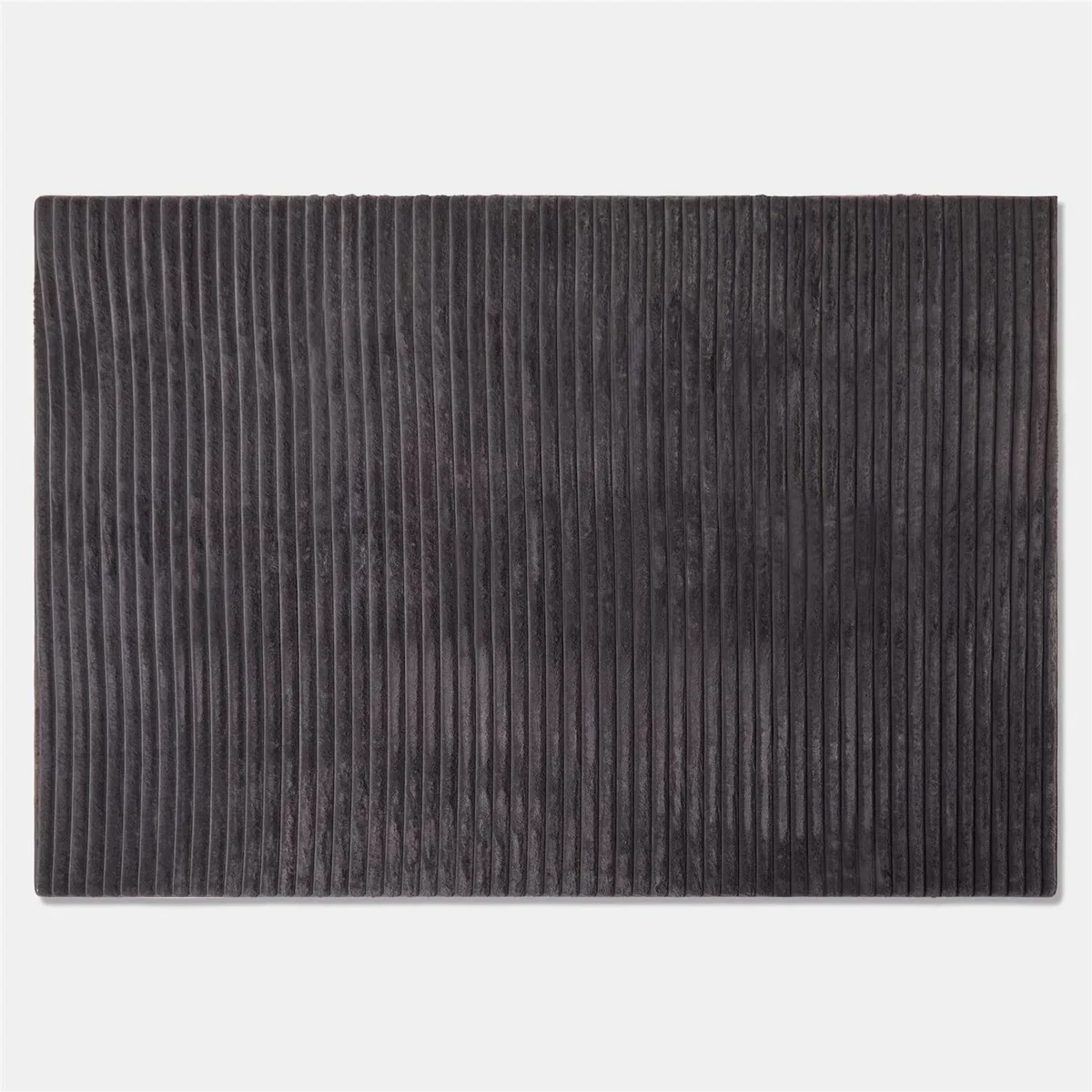 OHS Faux Fur Ribbed Rug - Charcoal / 120X170 – image 2