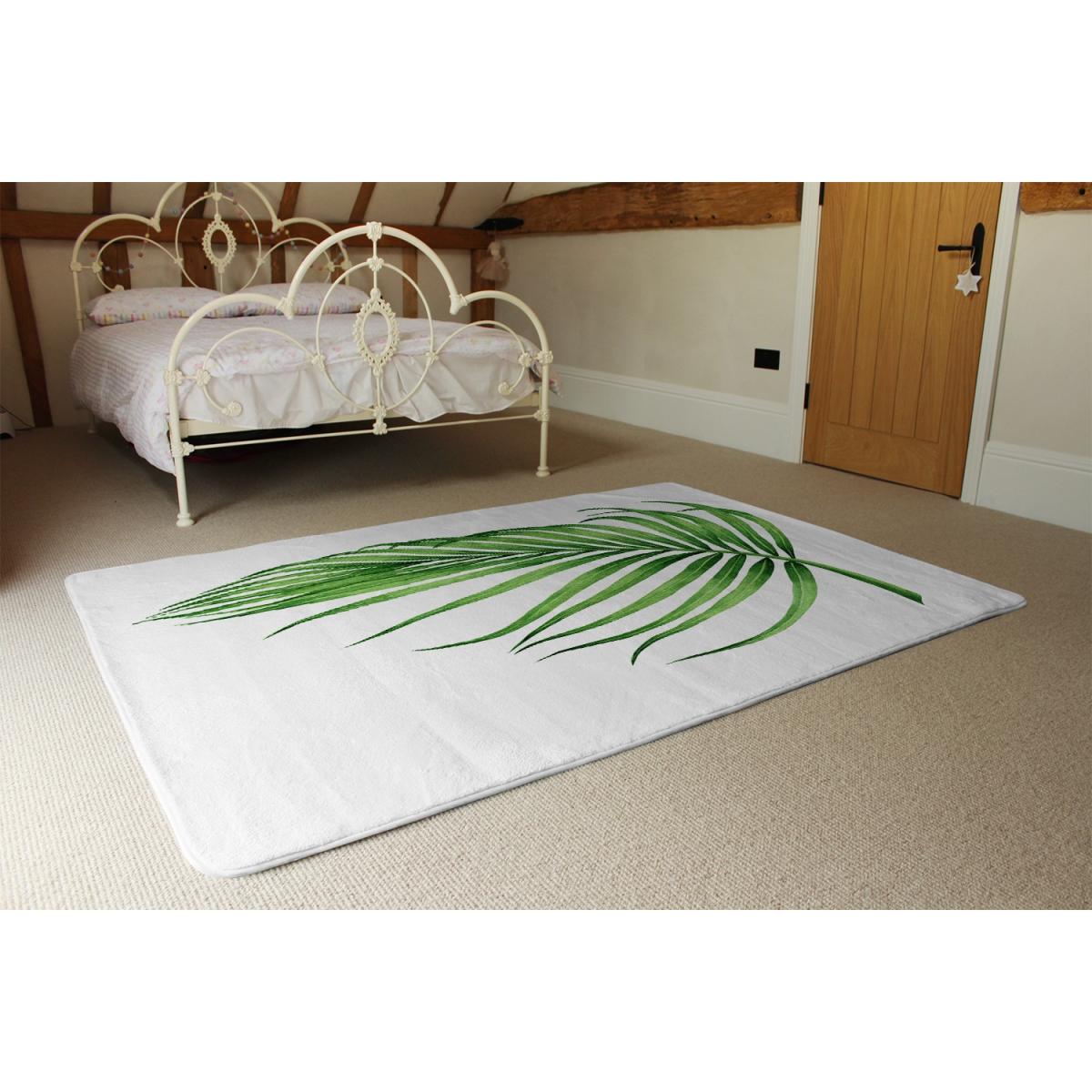 Botanical Leaf Designer Rug - Green / 110cm – image 3