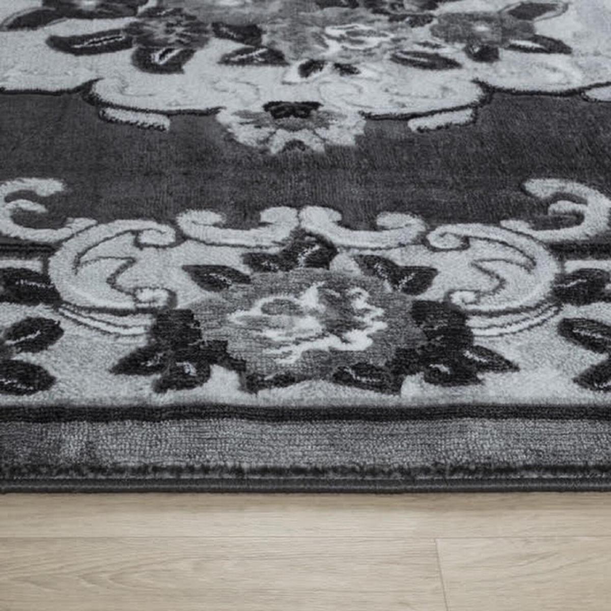 Abaseen Gewels Traditional Rug Classic Oriental Rug 10mm Soft Pile Area Rugs - Dark Grey / 330cm – image 2