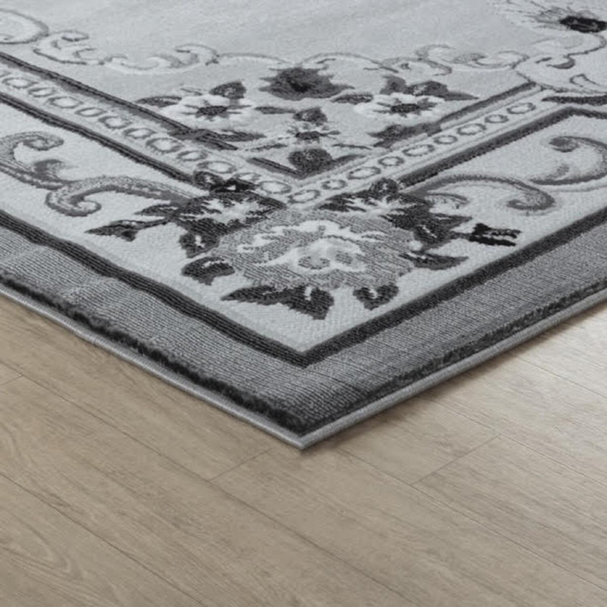 Abaseen Gewels Traditional Rug Classic Oriental Rug 10mm Soft Pile Area Rugs - Dark Grey / 330cm – image 3