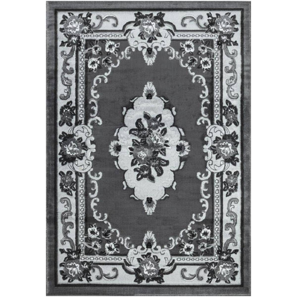 Abaseen Gewels Traditional Rug Classic Oriental Rug 10mm Soft Pile Area Rugs - Dark Grey / 330cm – image 6