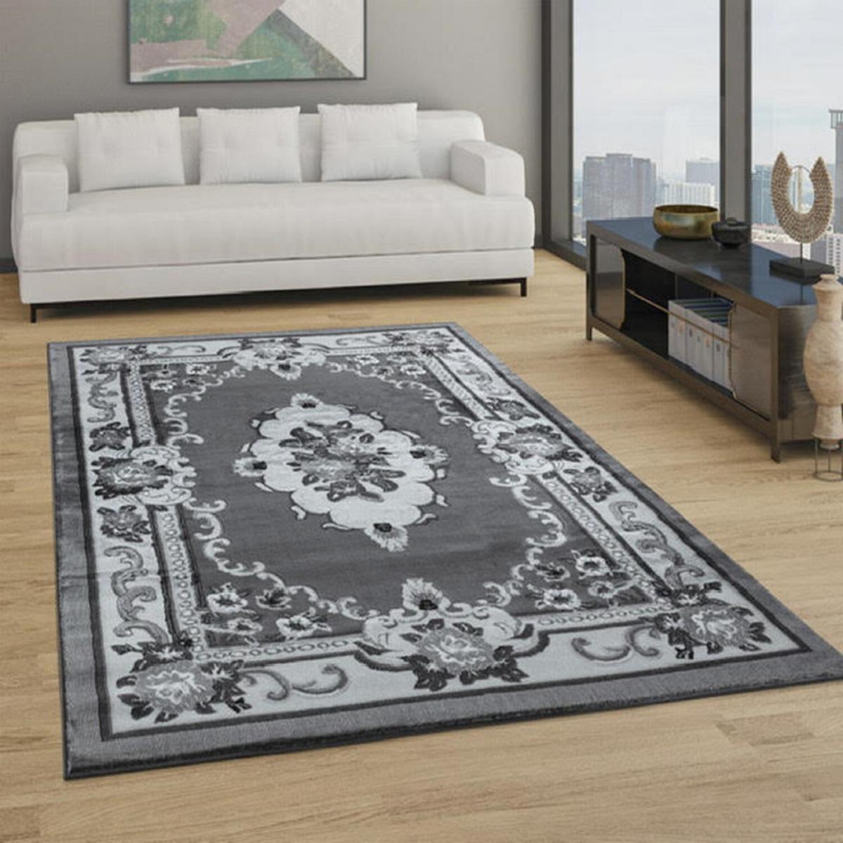 Abaseen Gewels Traditional Rug Classic Oriental Rug 10mm Soft Pile Area Rugs - Dark Grey / 330cm – image 1