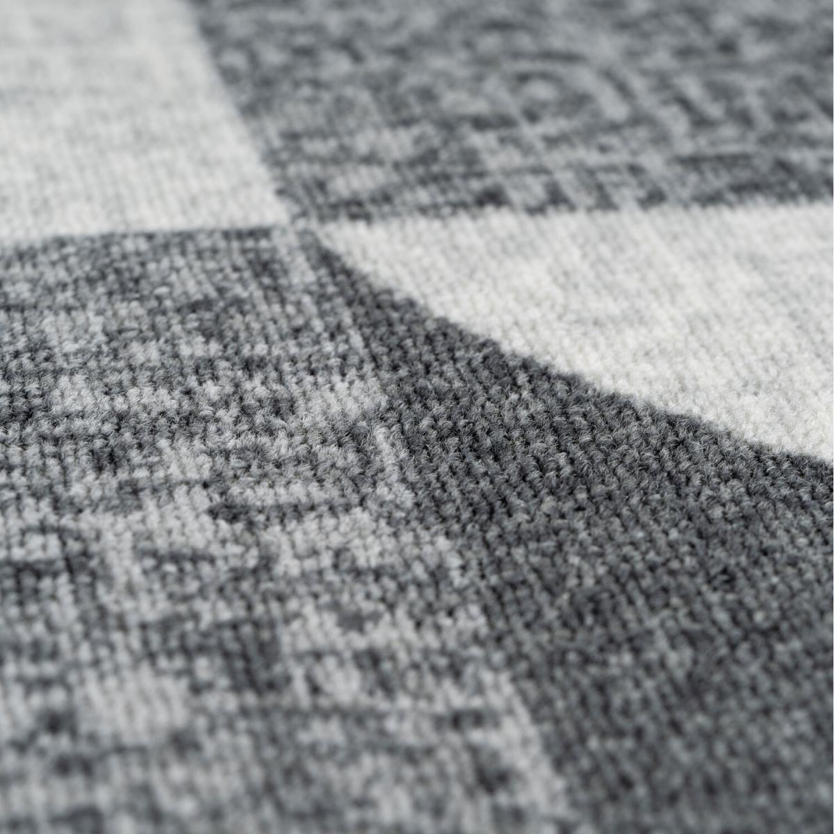Grey Wabi Sabi Geometric Non Slip Washable Kitchen Utility Mat - Grey / 150cm – image 4